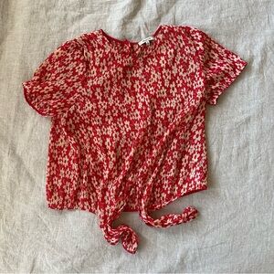 Madewell Floral Red Blouse (M)